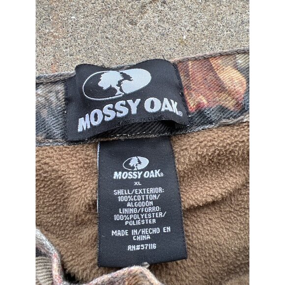 Vintage Mossy Oak Fleece Lined Camouflage Hunting Pants N3 - Picture 3 of 6